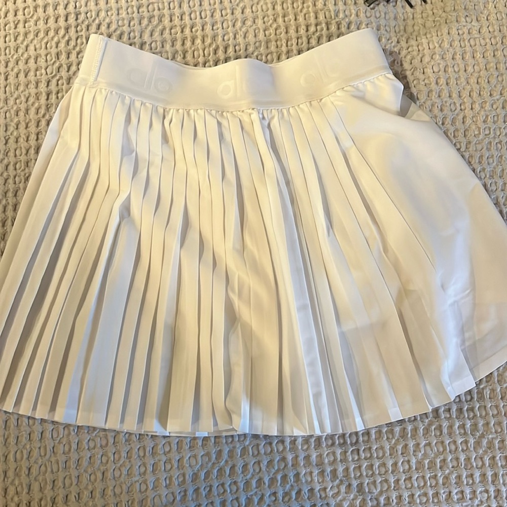 White tennis skirt
